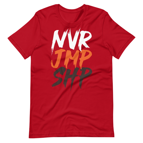 NVR JMP SHP | Red Tee