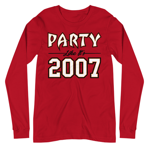 Party Like It's 2007 | Red Long Sleeve Tee