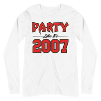 Party Like It's 2007 | White Long Sleeve Tee