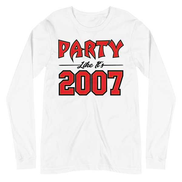 Party Like It's 2007 | White Long Sleeve Tee